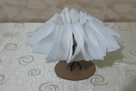 Ham MDF Ayaklı Peçetelik Peçeteli